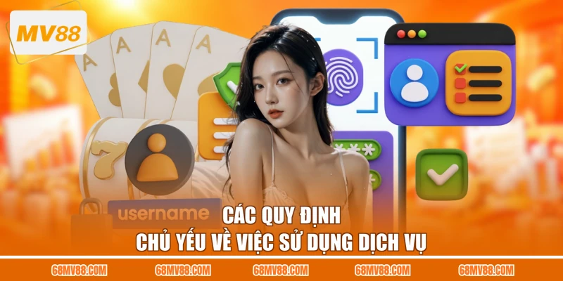 Các quy định chủ yếu về việc sử dụng dịch vụ